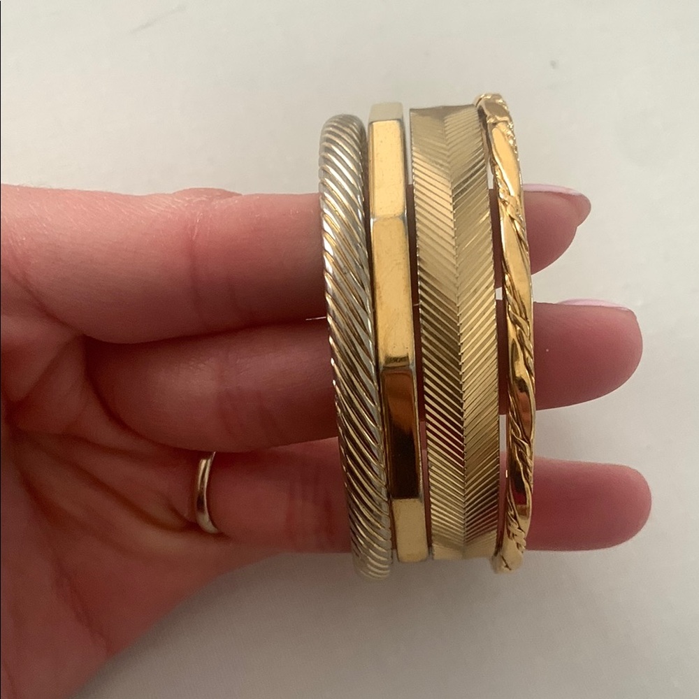 Vintage gold bangle set